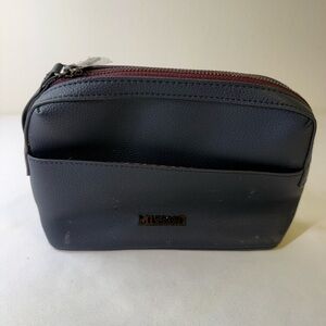 Missoni Dark Gray Cosmetic Bag with Red Zipper